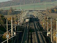 Die ICE Schnellbahntrasse Hannover-Würzburg verläuft auf 35,6 km durch den Landkreis Northeim